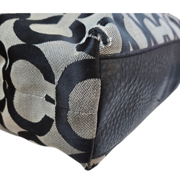 COACH EUC JULIA OP ART SIGNATURE TOTE BAG - Picture 4 of 11
